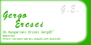 gergo ercsei business card